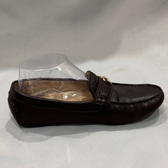 NWOT Cole Haan Brown Leather Driving Loafers | Size 8B | Gold Bit Detail - Picture 6 of 13